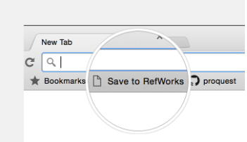 image of refworks plugin inbrowser bar